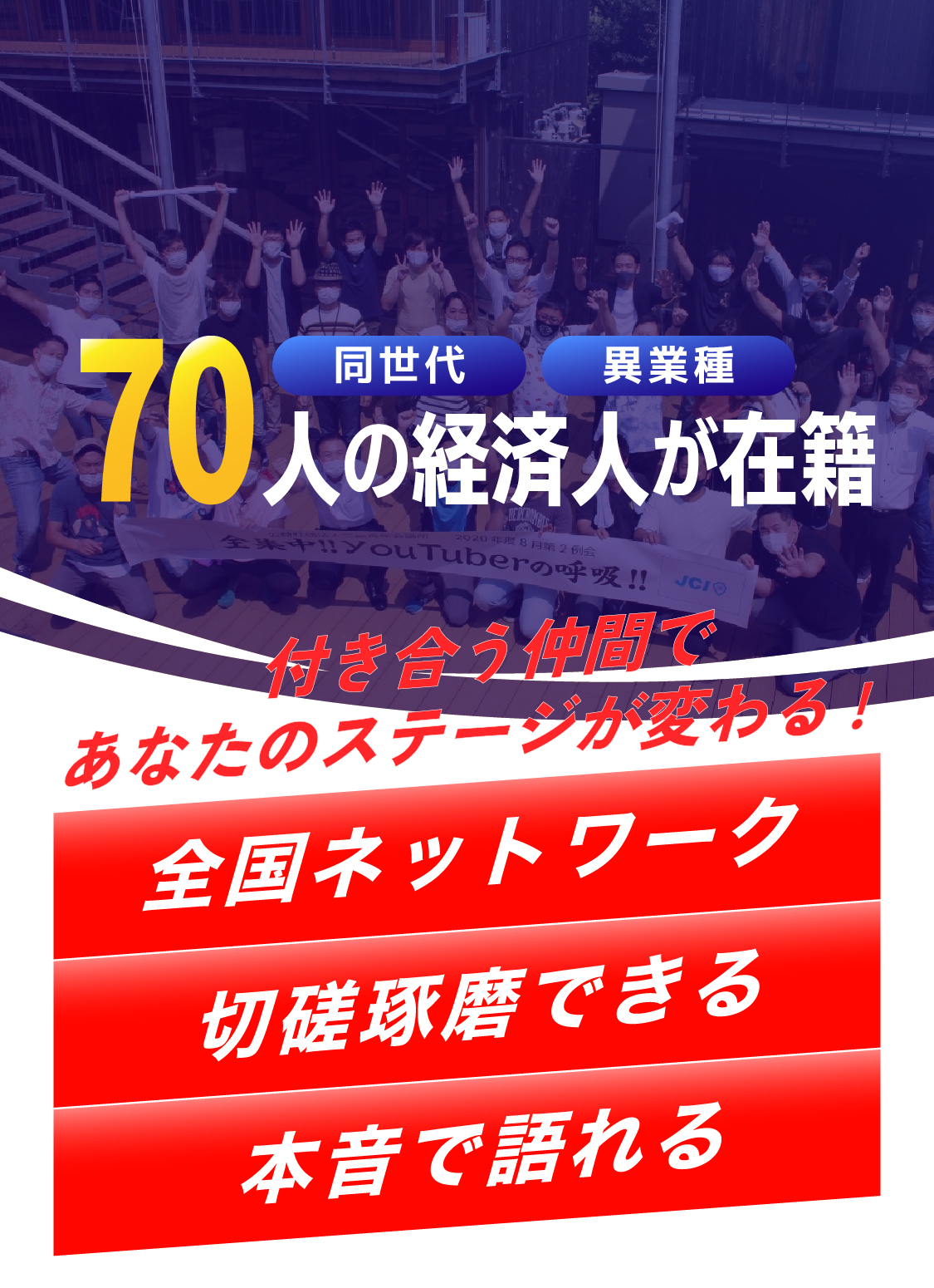 静岡県にお住まいの20歳〜39歳限定／付き合う仲間であなたのステージが変わる